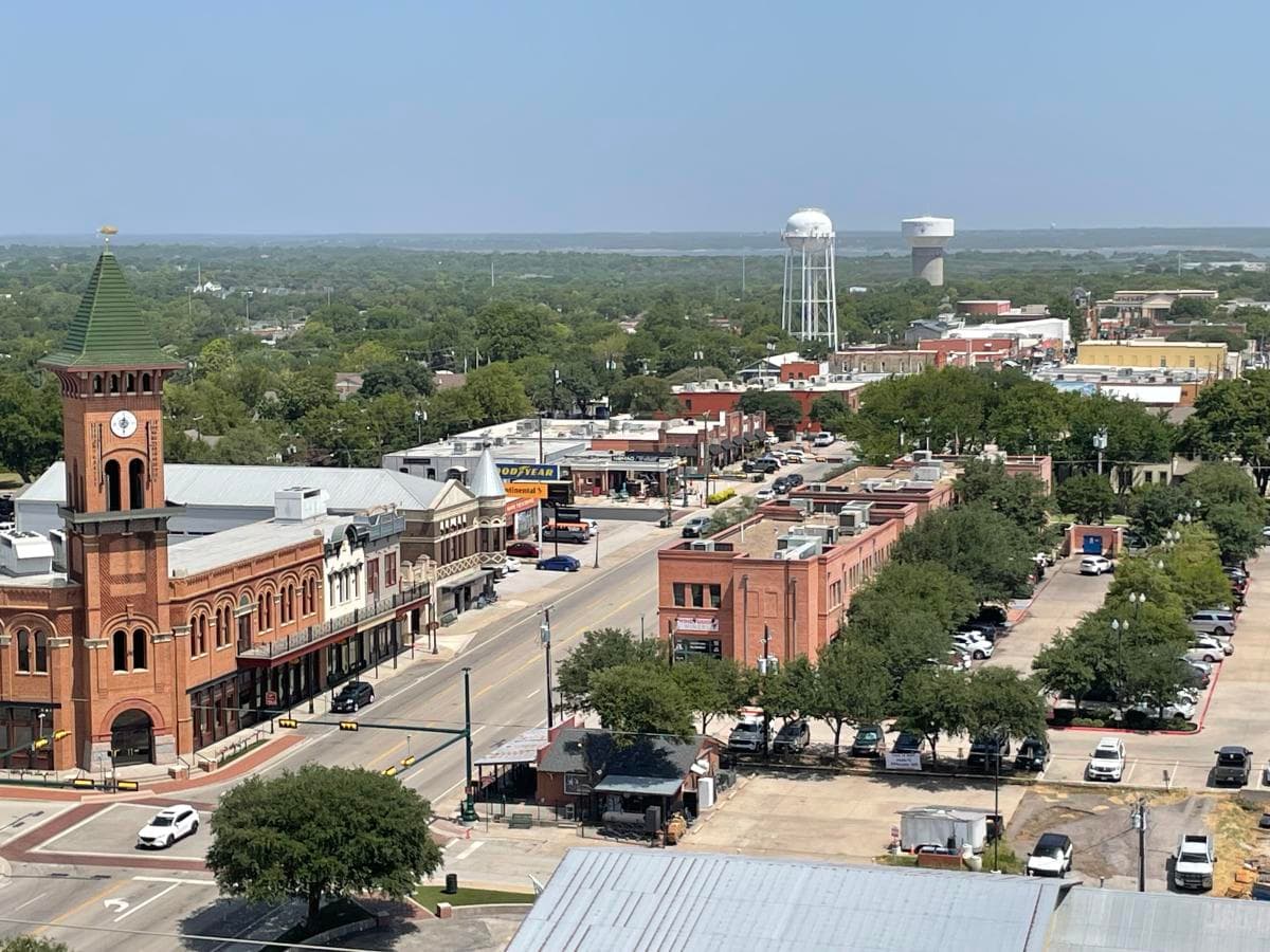 Aerial view of Grapevine, TX